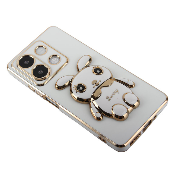 Case for Xiaomi Redmi Note 13 5G, Rabbit, white + 9H Tempered Glass