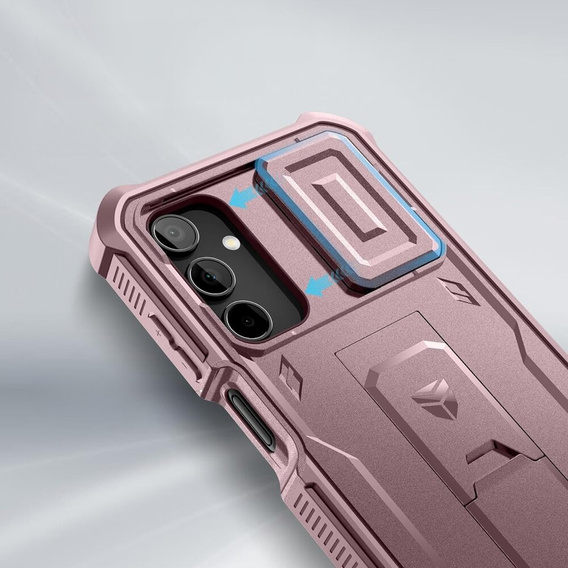 Armored case for Samsung Galaxy A15, Dexnor Full Body (Two Frames), pink