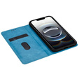 Flap case for iPhone 16E, Card Slot Glittery, blue