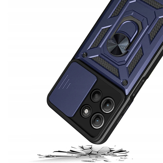 Case for Motorola Moto G15 / Motorola Moto G15 Power, CamShield Slide, blue