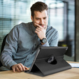 Case for iPad 10.9 2022 10 Gen TB330FU 10.95", Rotating 360, black