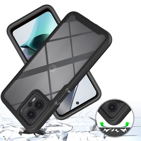 Case for Motorola Moto G13 / G23 4G, Shockproof, with film, black