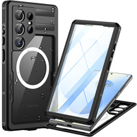 Waterproof case for Samsung Galaxy S25 Ultra, Redpepper, for MagSafe, black