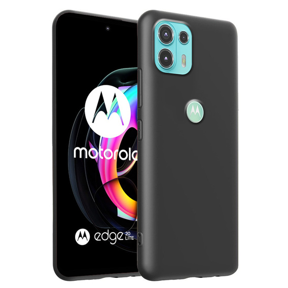 Case for Motorola Edge 20 Lite, Silicone Lite, black