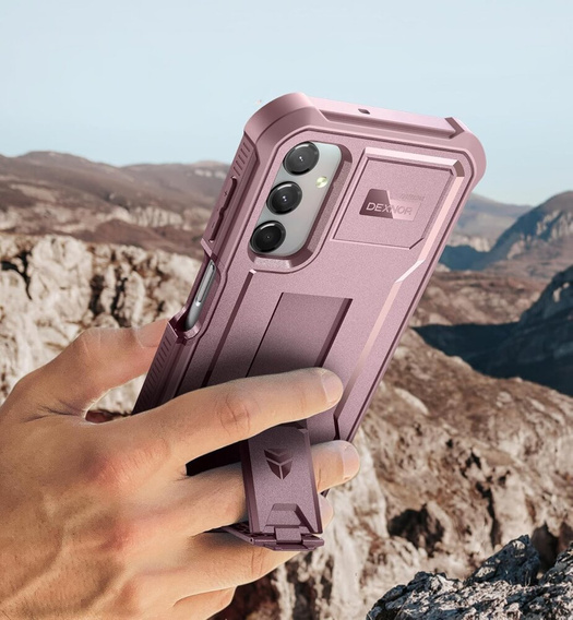 Armored case for Samsung Galaxy A25, Dexnor Full Body (Two Frames), pink