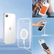 MagSafe Magnetic Case for iPhone 16E, ERBORD CrystalMag, transparent + Glass for screen