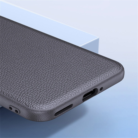 Leather case for Samsung Galaxy S25+ Plus, leather hybrid, grey