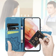 Flip case for Oppo Reno 11F 5G, Butterfly, blue