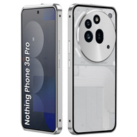 1 x Case for Nothing Phone 3a Pro, Frame Case, silver