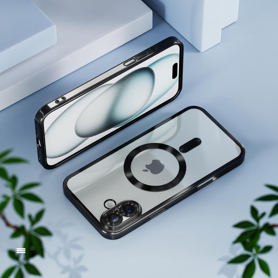 Case for iPhone 16, Electro MagSafe, black + Screen Glass