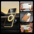 Case for Samsung Galaxy S24+ Plus, Electro MagSafe, gold + Screen Glass