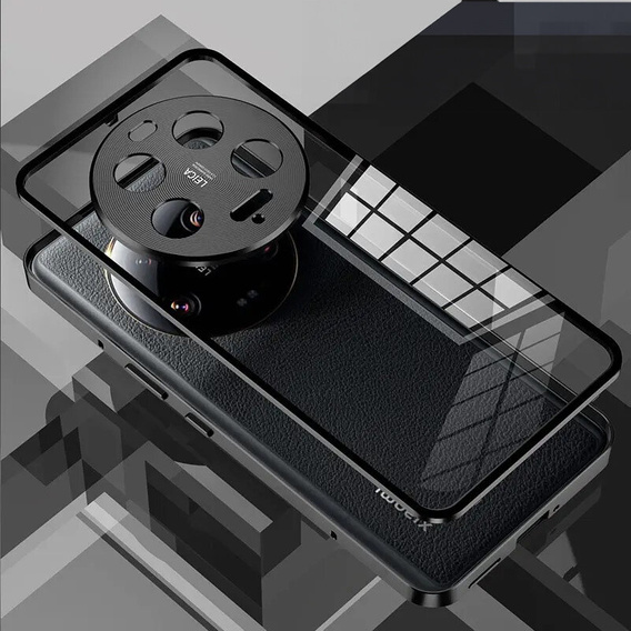 Case for Xiaomi 14 Ultra, Magnetic Dual Glass, black