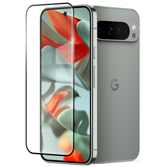 3D Tempered Glass for Google Pixel 9 Pro XL, black frame