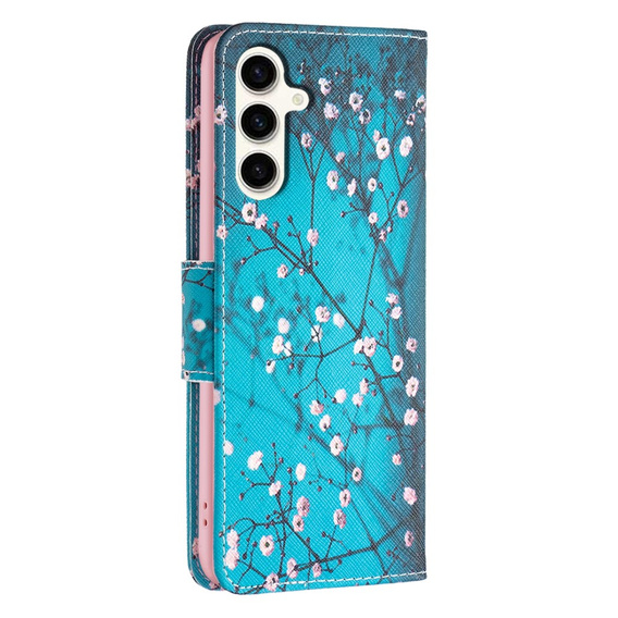 Flip case for Samsung Galaxy S23 FE, Wallet, Sakura blue