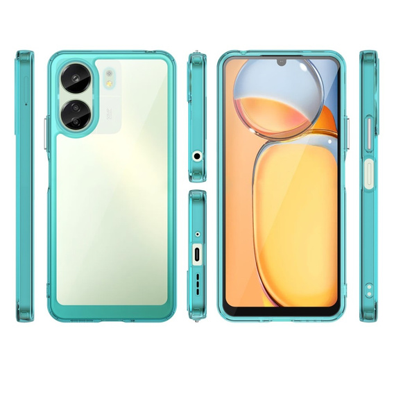 Case for Xiaomi Redmi 13C / Poco C65, Fusion Hybrid, transparent / blue