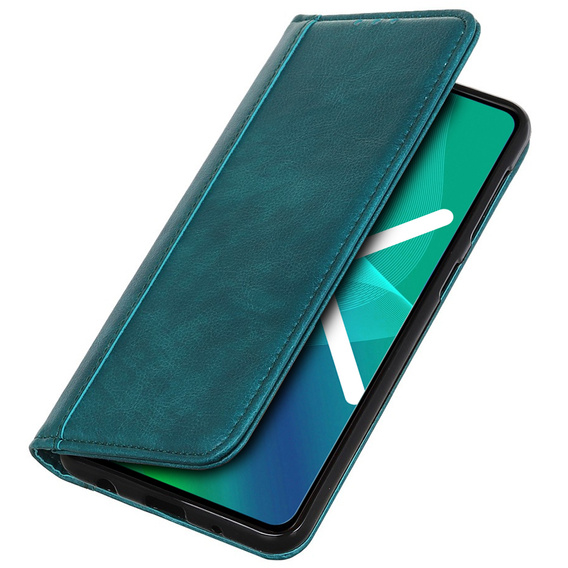Flip case for Motorola Moto E13, Split Leather, green