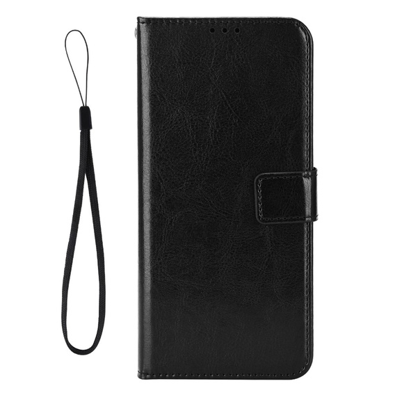 Flip case for Infinix Hot 50 4G, Crazy Horse Wallet, black