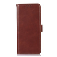 Flip case for T Phone 3 5G, Crazy Horse Wallet, brown
