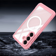 Shockproof case with glass, for MagSafe for Samsung Galaxy S26 Plus, pink