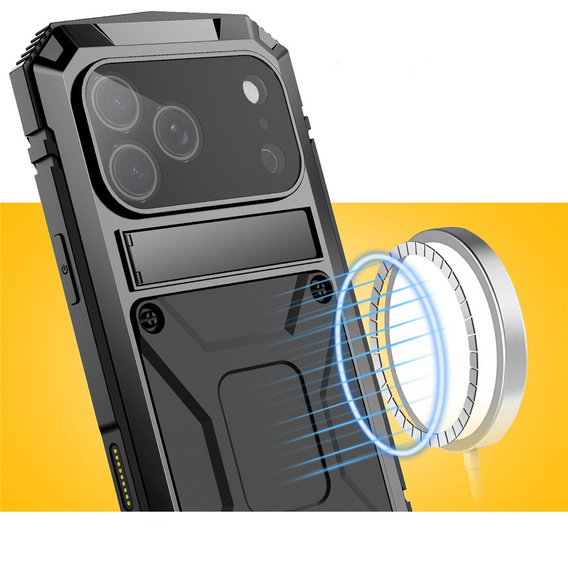 R-JUST case with stand and built-in glass for iPhone 17 Pro Max