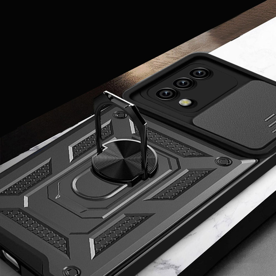 Case for Oppo A74 4G, CamShield Slide, black