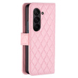 Flip case for Samsung Galaxy Z Fold6 5G, Wallet, BINFEN COLOR, pink