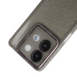 Case for Xiaomi Redmi Note 13 Pro 5G, Glittery Powder, grey + 9H tempered glass