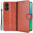 Flip case for Oppo A78 5G, Crazy Horse Wallet, brown