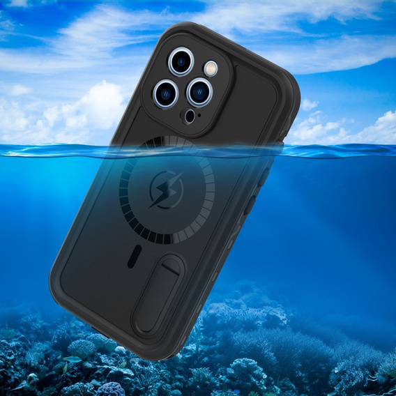 Waterproof case for iPhone 13 Pro, Redpepper, for MagSafe, black