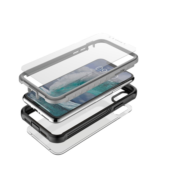 Case for iPhone X / XS, Shockproof, with film, black