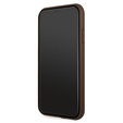 GUESS Case for iPhone 11, 4G Big Metal Logo, brown
