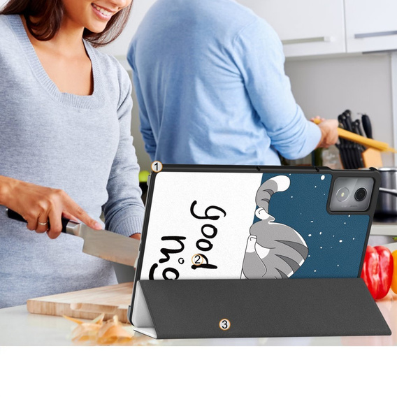 Case for Lenovo Tab K11 Plus, Smartcase, cat