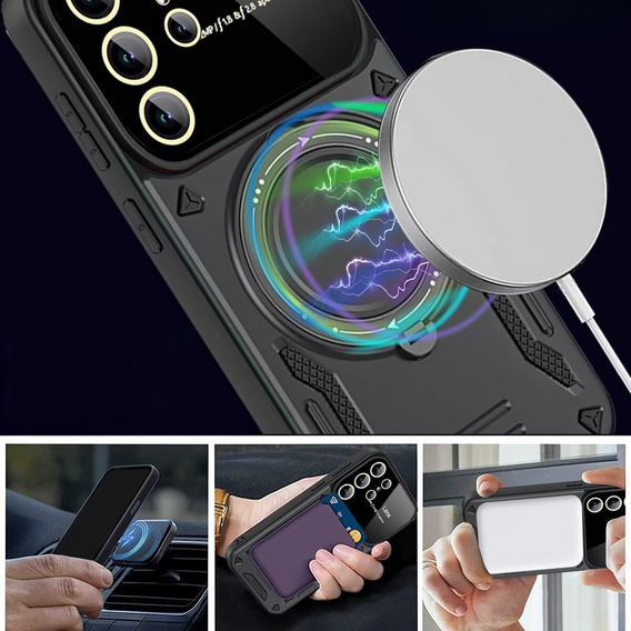 Armored Case for Realme 12 Pro 5G / 12 Pro+ 5G, Magnetic Ring, black