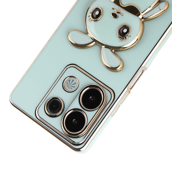 Case for Xiaomi Redmi Note 13 Pro 5G, Rabbit, green + 9H Tempered Glass