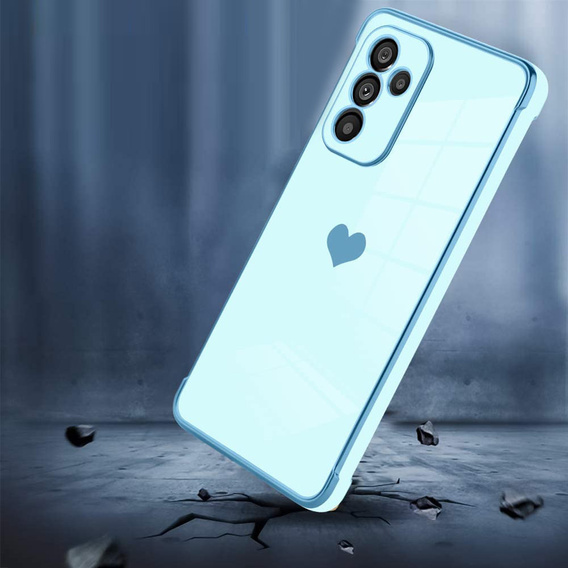 Case for Samsung Galaxy A34 5G, Electro heart, blue