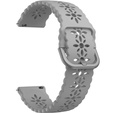 Silicone strap for 22mm Soft Hollowed-out, Grey
