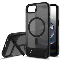 Case for iPhone 16E, Kickstand Matt Case, for MagSafe, black