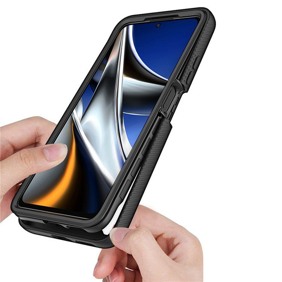 Case for Xiaomi Poco X4 Pro 5G, Shockproof, with film, blue