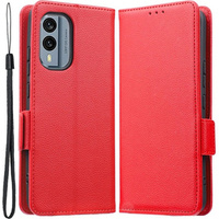 Flip case for Nokia X30 5G, Wallet Litchi Magnet Case, red