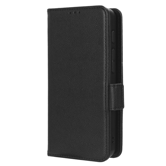Flip case for Cat S75 5G, Wallet Litchi Magnet, black