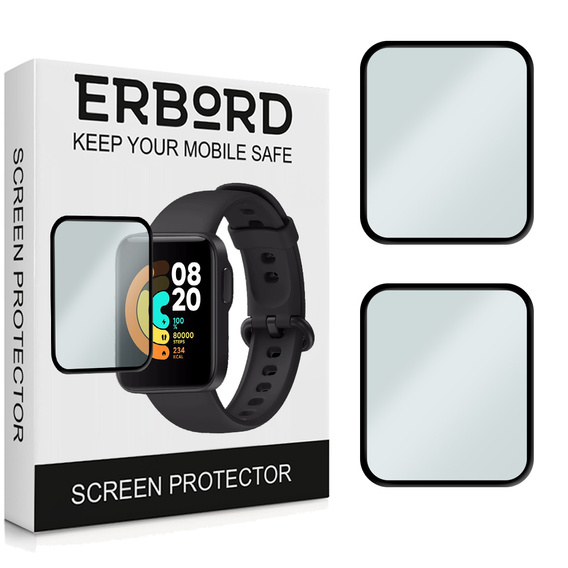 2x ERBORD Hybrid Glass for Xiaomi Redmi Watch 2 Lite