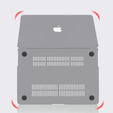 Case for MacBook Air 13 A2337 M1 A2179 A1932, HardShell, grey