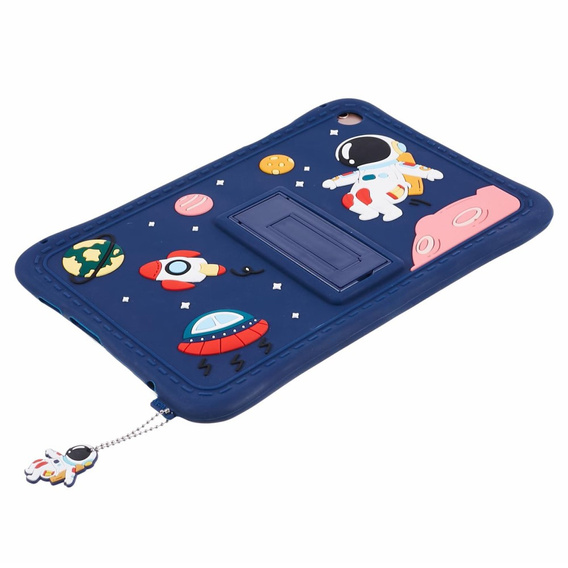 Children's Silicone Case for Samsung Galaxy Tab A9 T220 X110 / X117, Armored, Astronaut, Navy Blue