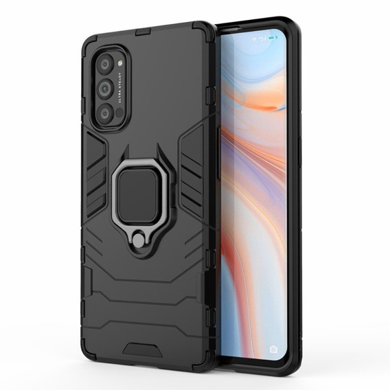 Case for Oppo Reno 4 Pro 5G, Kickstand Ring, black