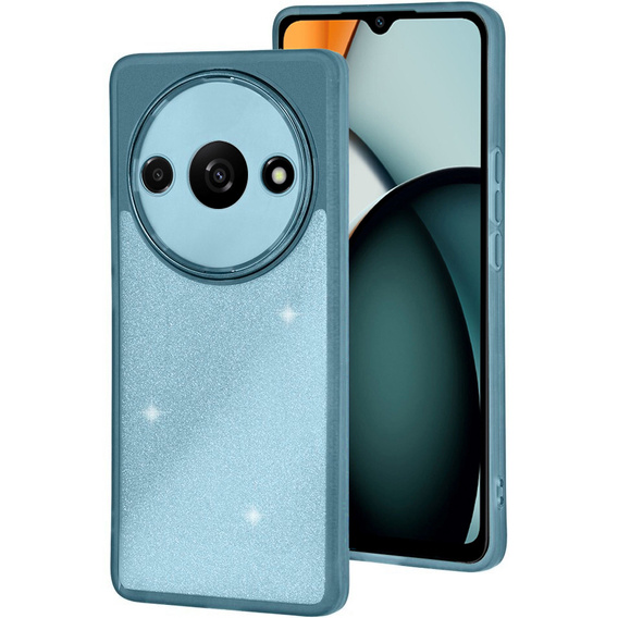 Case for Xiaomi Redmi A3, Glittery Powder, blue