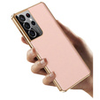 Case for Samsung Galaxy S23 Ultra, Cowhide Leather, pink
