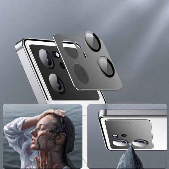 Camera Protection Case for Xiaomi 13T / 13T Pro, CamShield MagSafe, transparent / silver