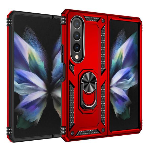 Armor Case for Samsung Galaxy Z Fold 4 5G, Nox Case Ring, red