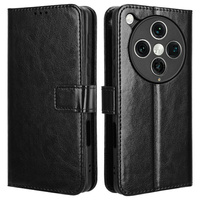 Flip case for Oppo Find X8 Pro, Crazy Horse Wallet, black
