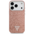 GUESS Glitter Triangle Logo MagSafe Case for iPhone 17 Pro Max